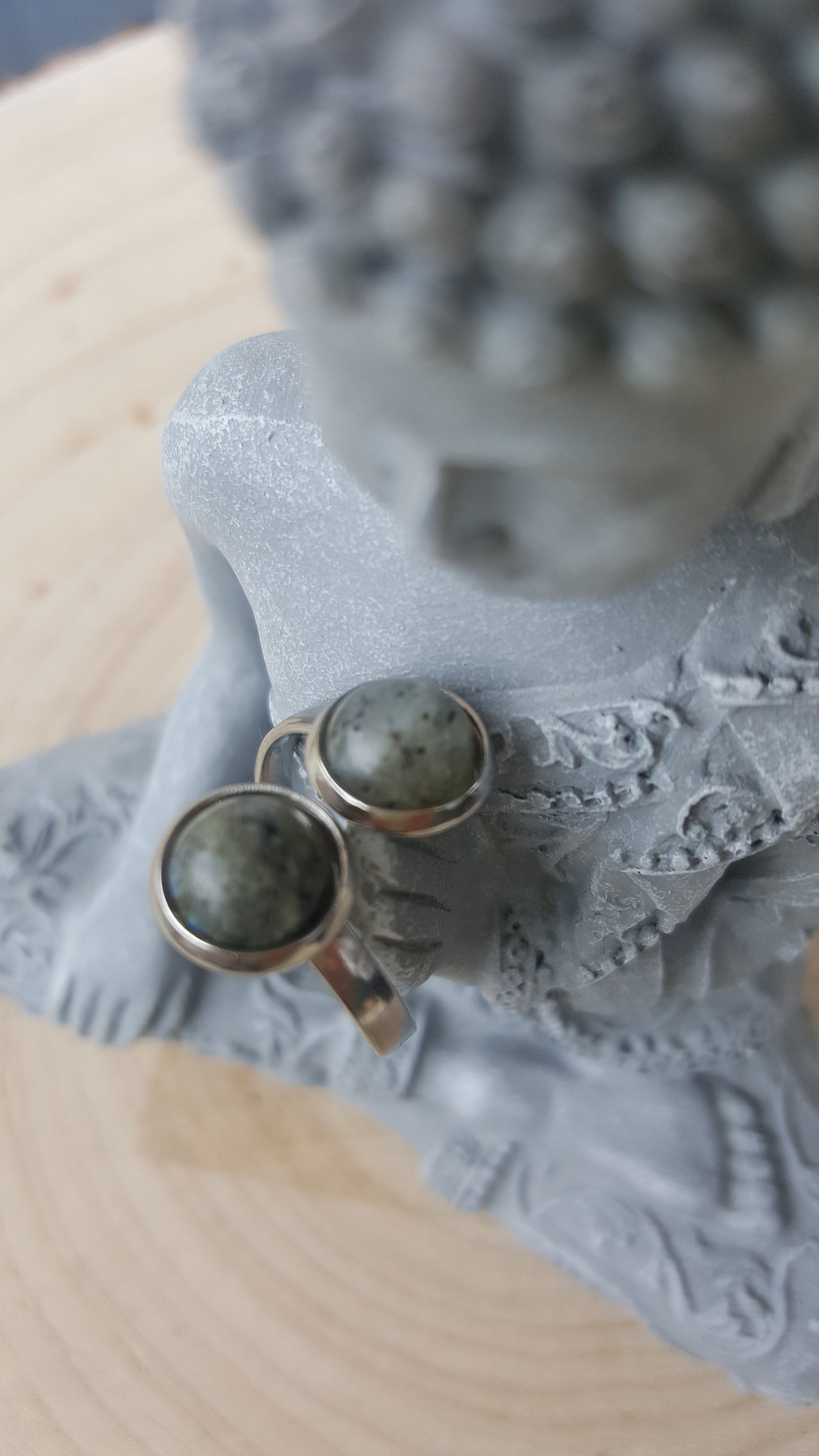 Bague cabochon, labradorite, pierre de gemme, pouvoir des pierres