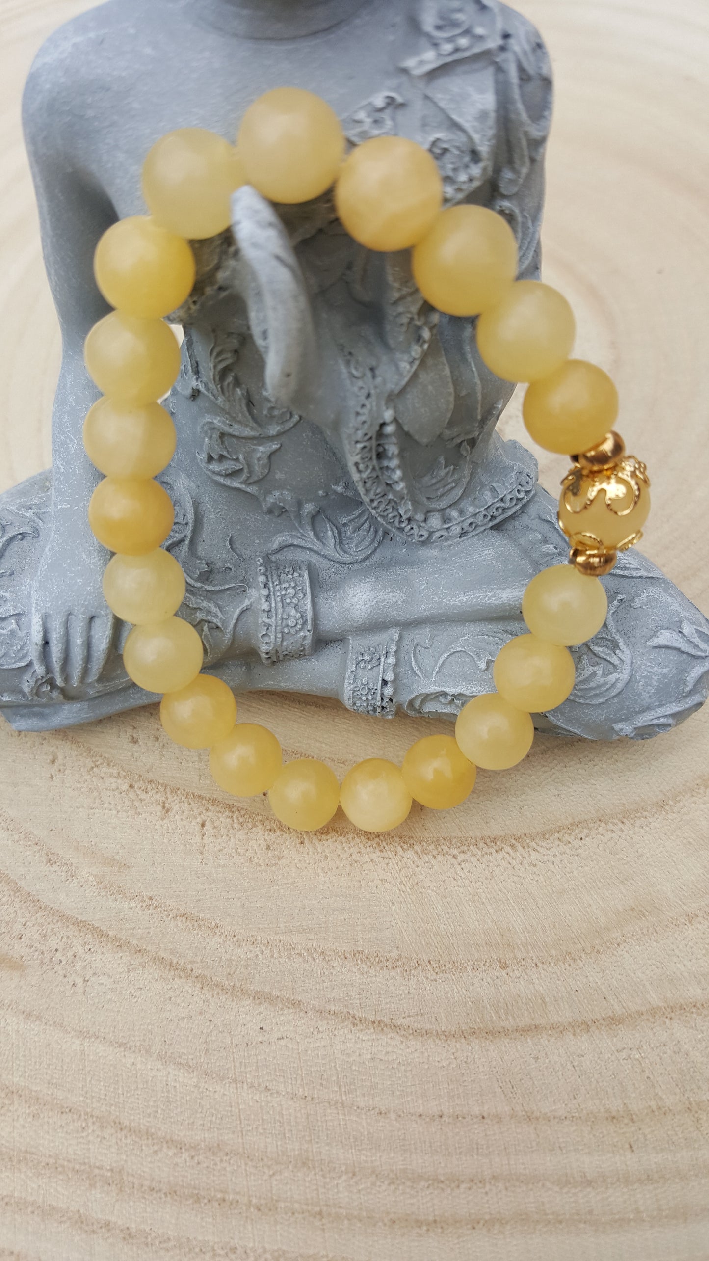 Bracelet jade jaune, bijoux, pierre de gemme, pouvoir des pierres