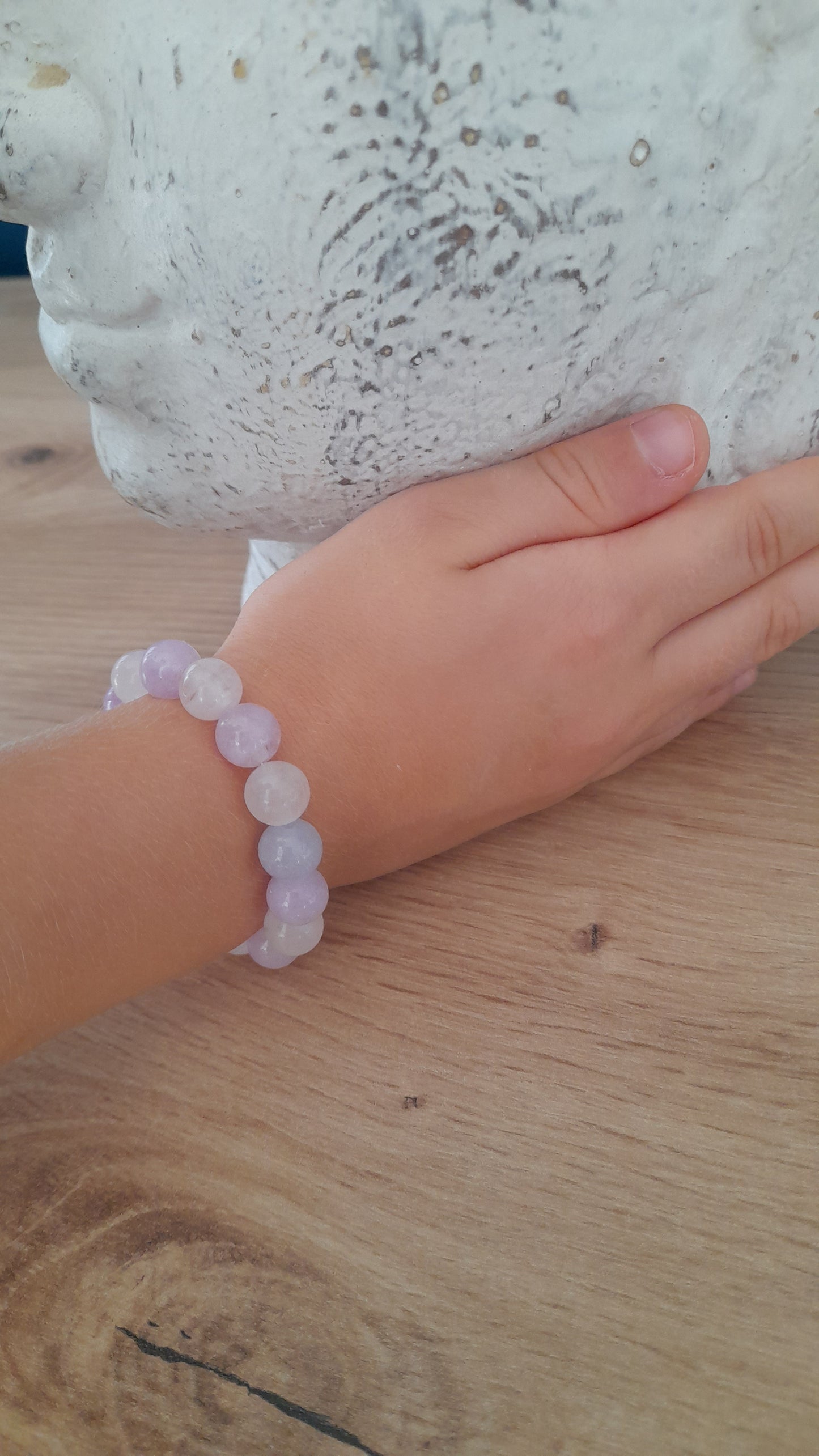 bracelet enfant, quartz rose, améthyste, aigue marine, pierre de gemme, pouvoirs des pierres