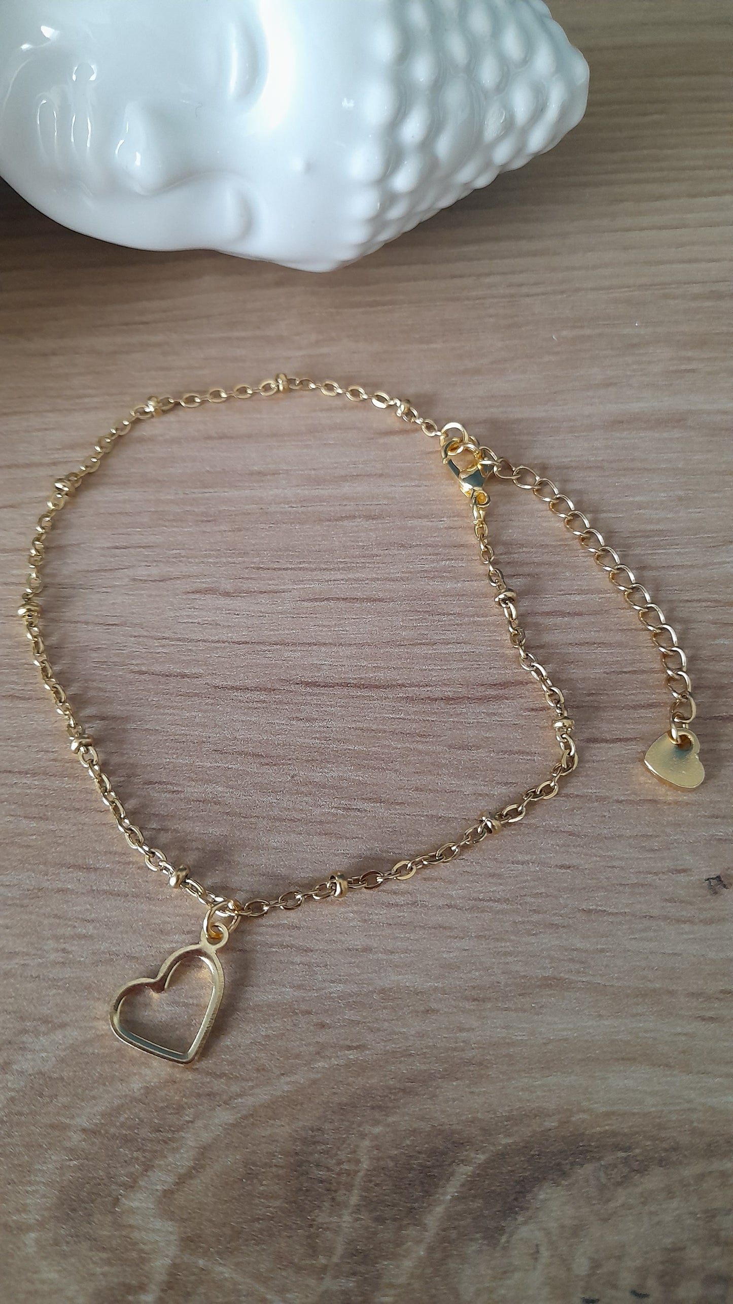 chaine de cheville coeur