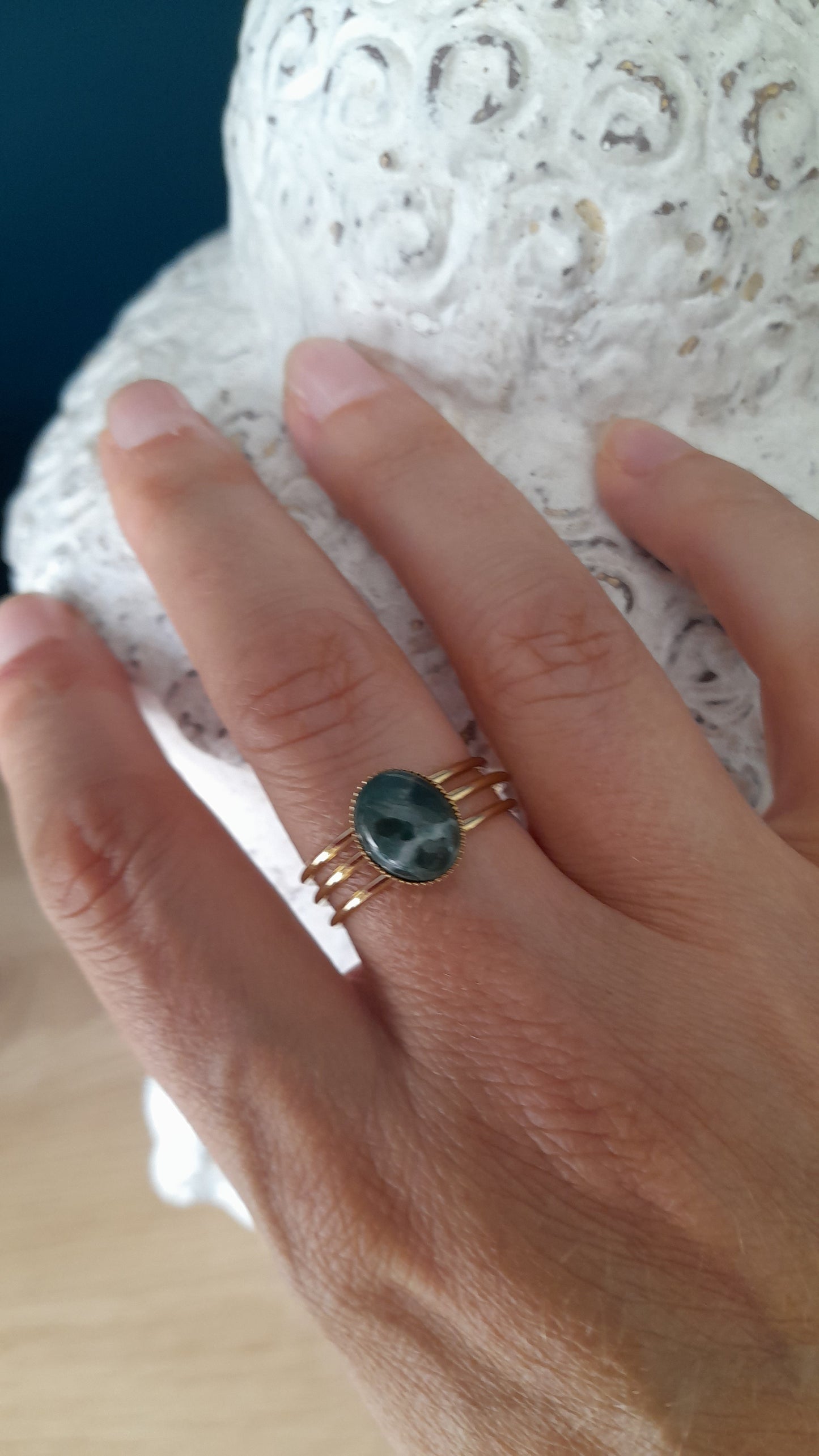 Bague, agate indienne, pouvoir des pierres