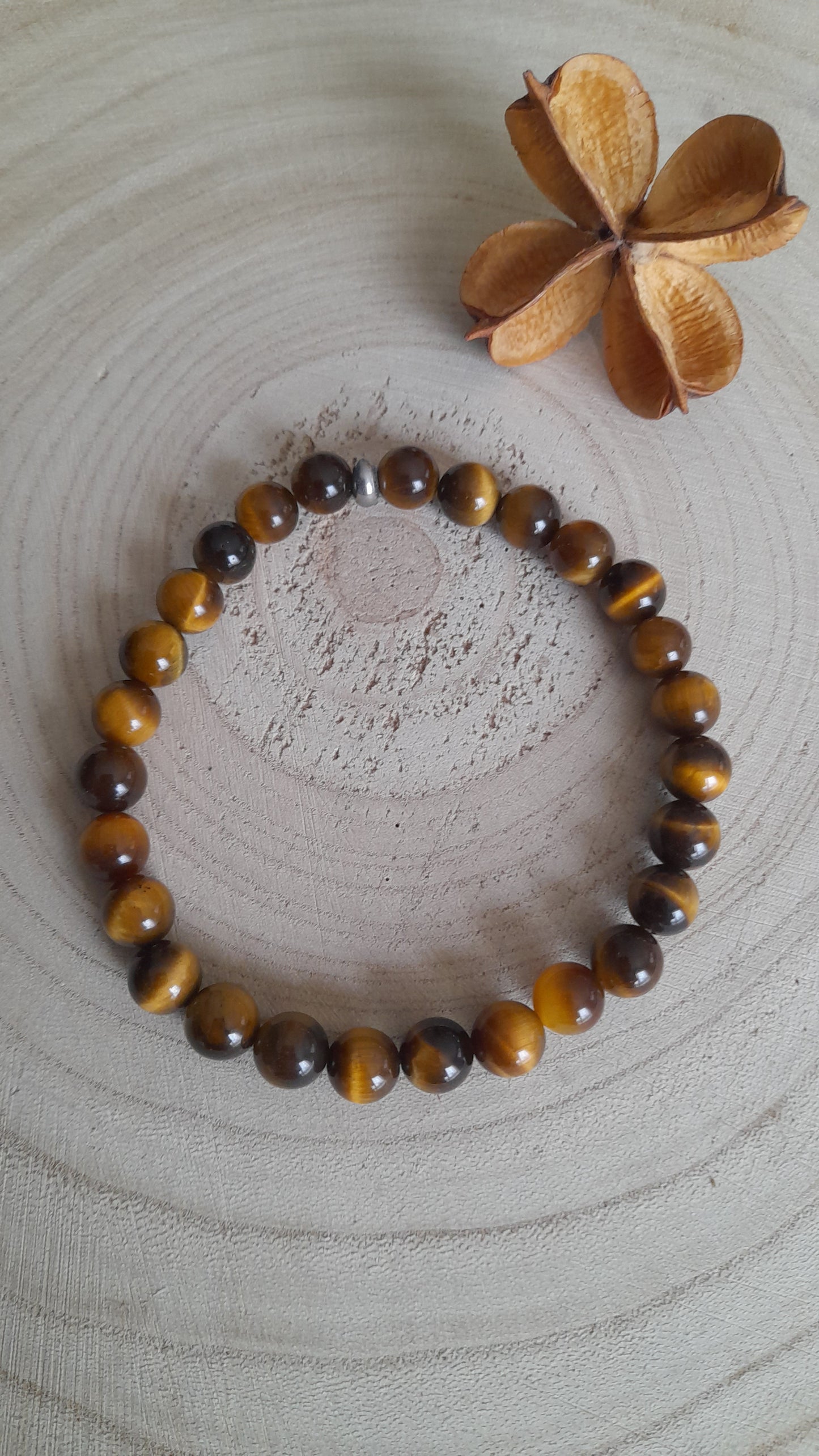 Bracelet homme oeil de tigre, pouvoir des pierres