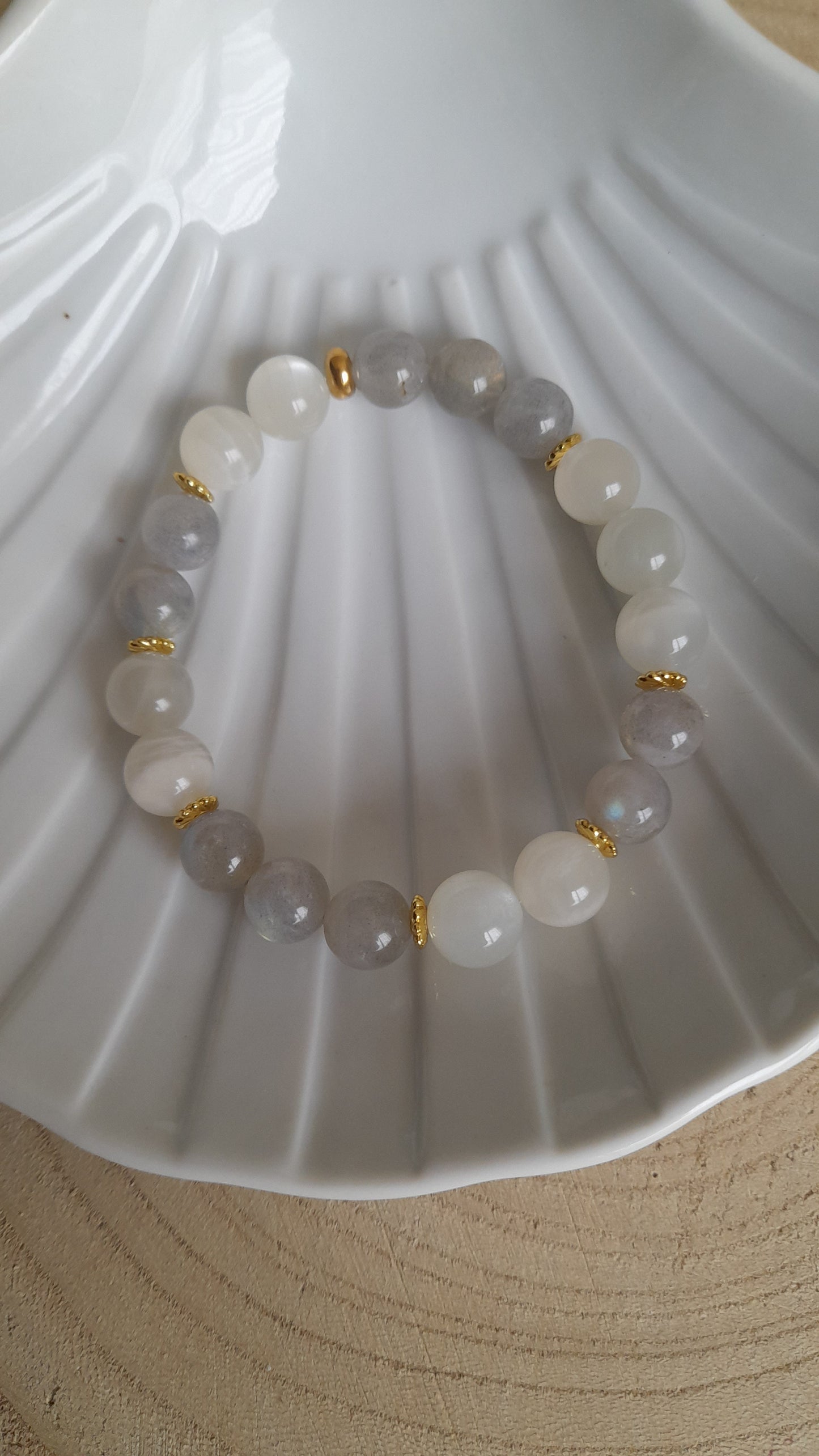 Bracelet pierre de lune et labradorite, pouvoir des pierres