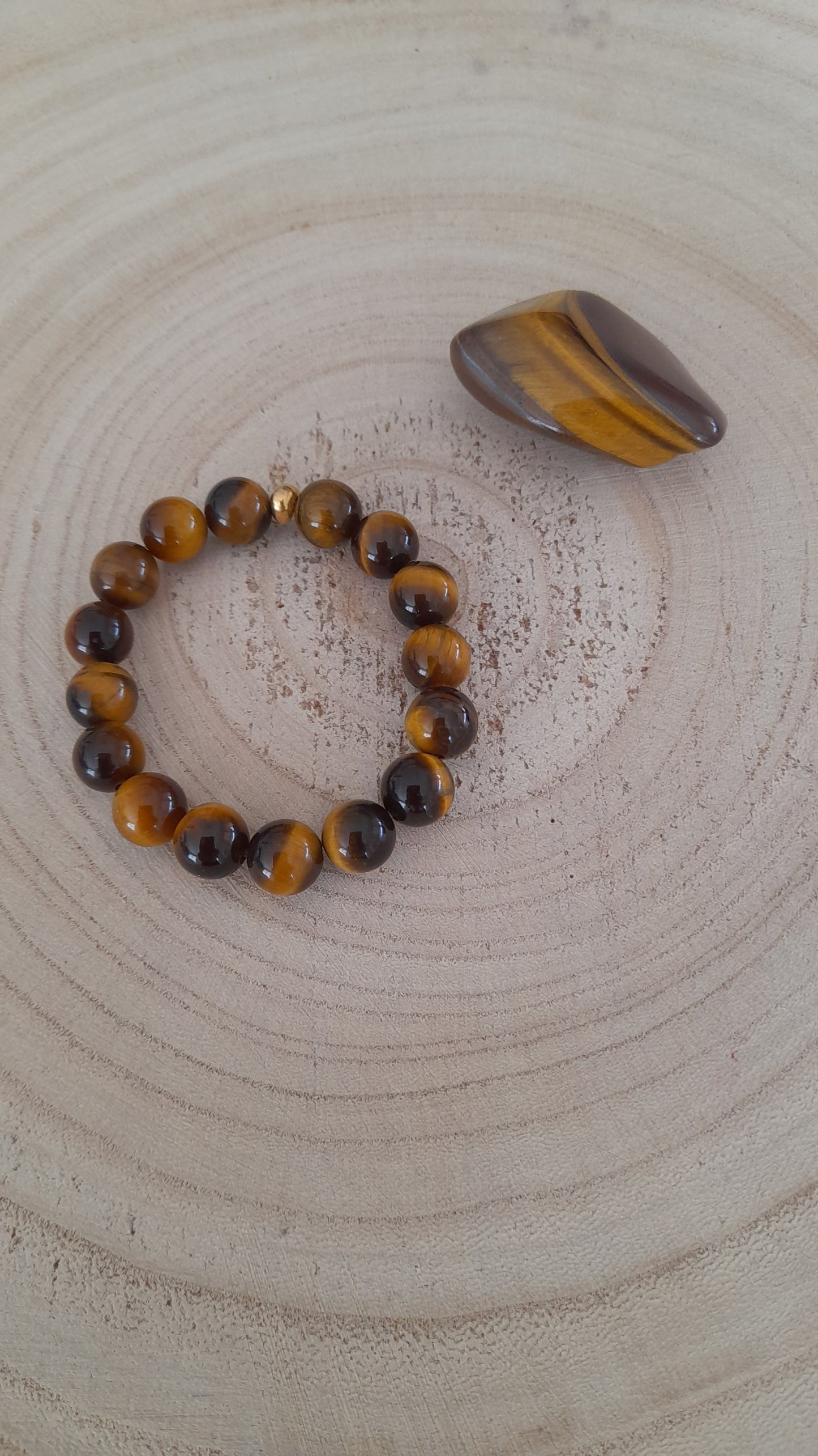 bracelet enfant + pierre roulée oeil de tigre, pouvoir des pierres, pierre de gemme
