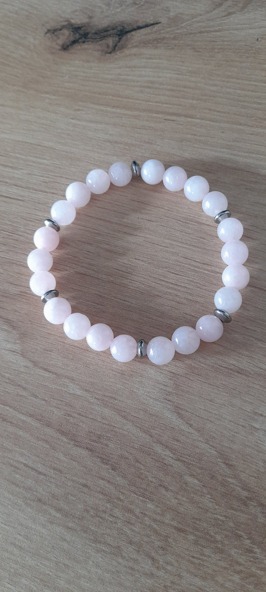 bracelet femme amour quartz rose