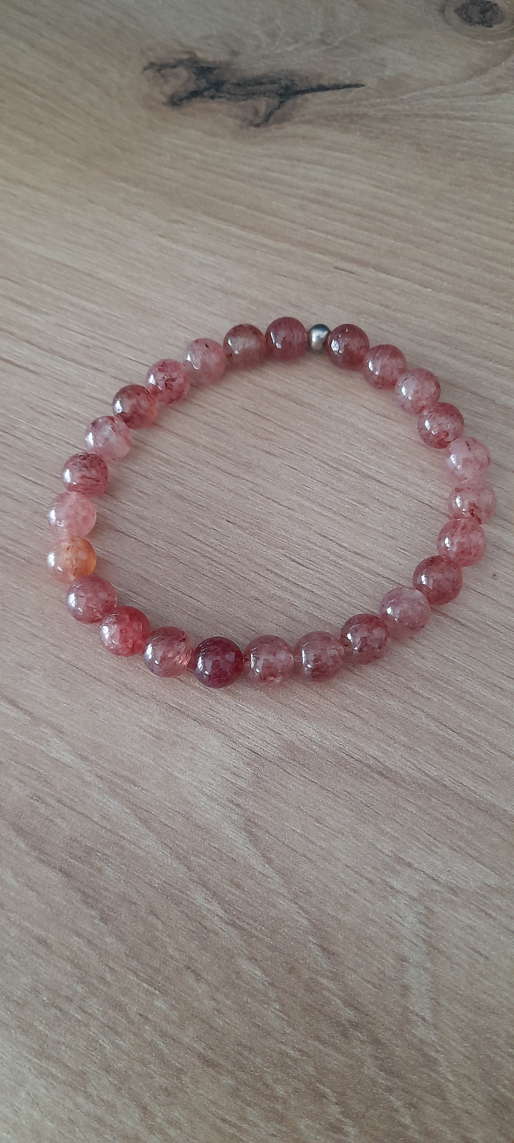 bracelet femme quartz fraise