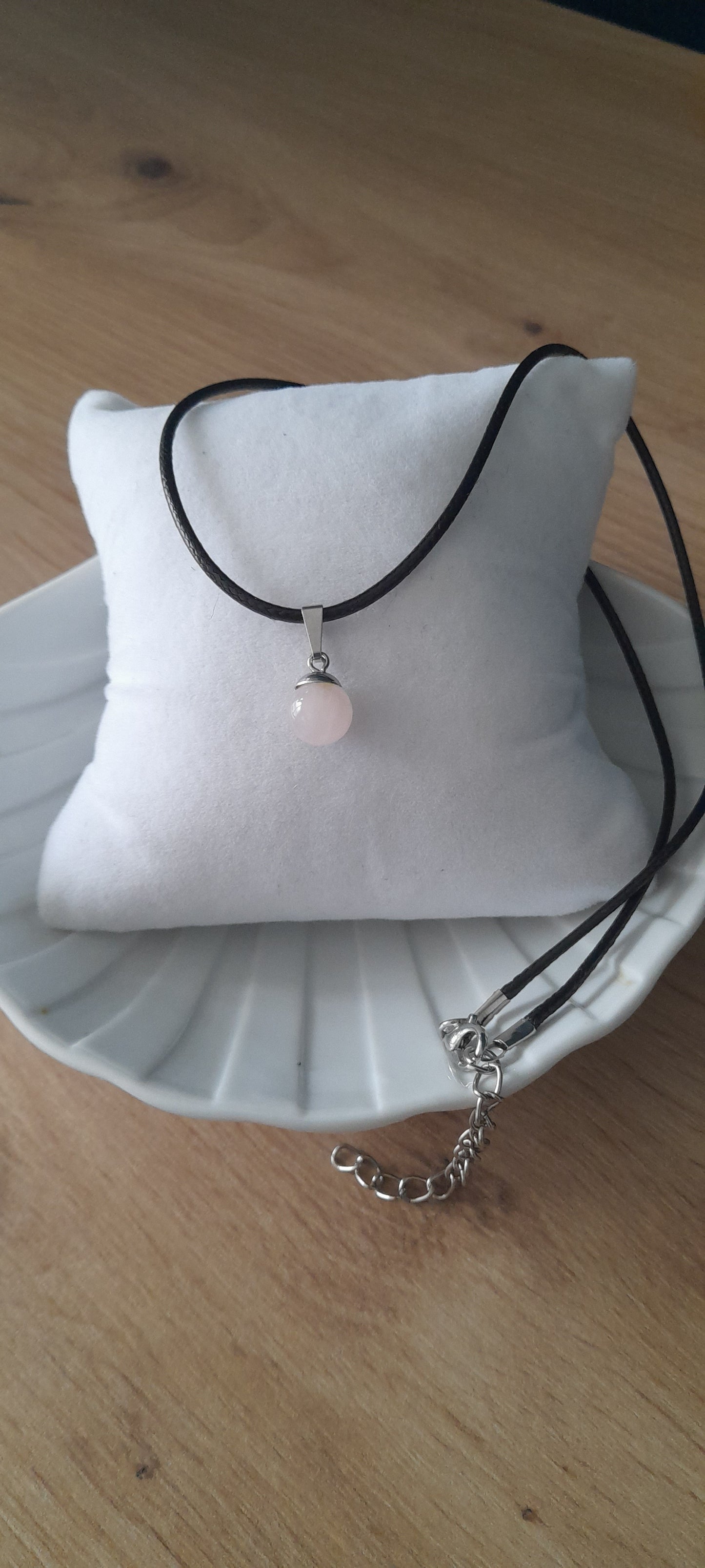 collier quartz rose