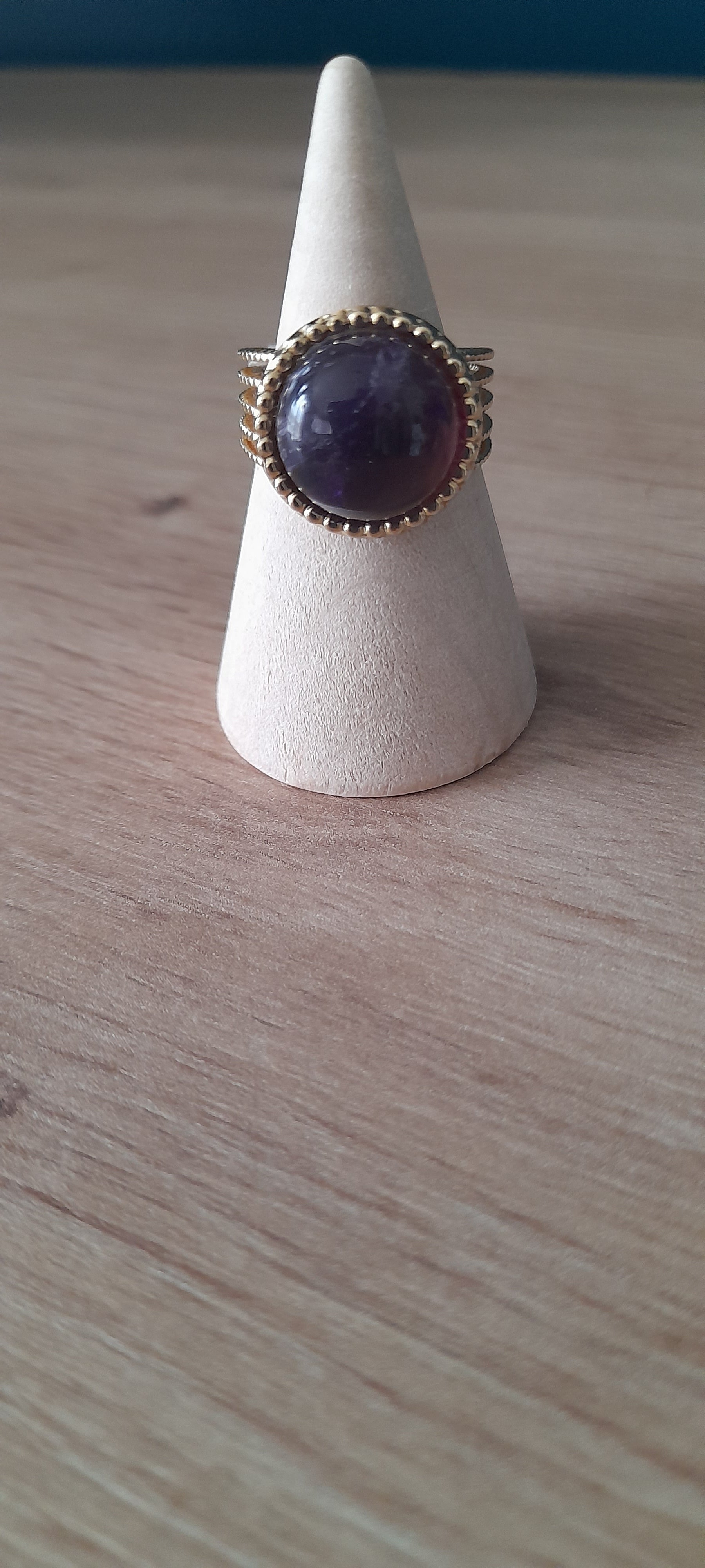 Bague améthyste, pierre naturelle antistress mon amour de perle