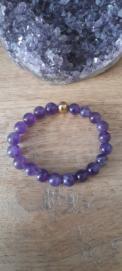 Bracelet femme améthyste - sérénité & apaisement