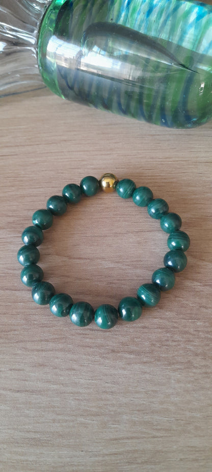 Bracelet femme malachite - équilibre & renouveau