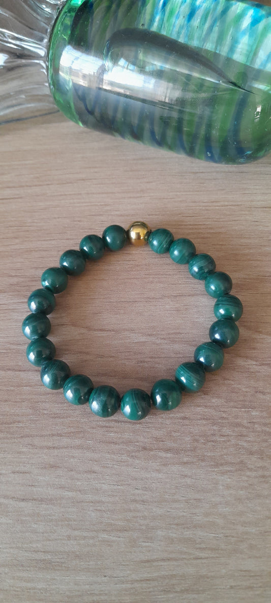 Bracelet femme malachite - équilibre & renouveau