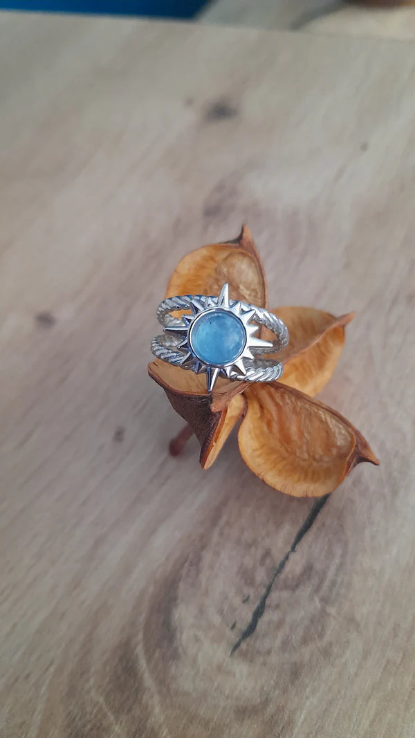 Bague soleil - pierres naturelles