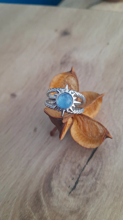 Bague soleil - pierres naturelles