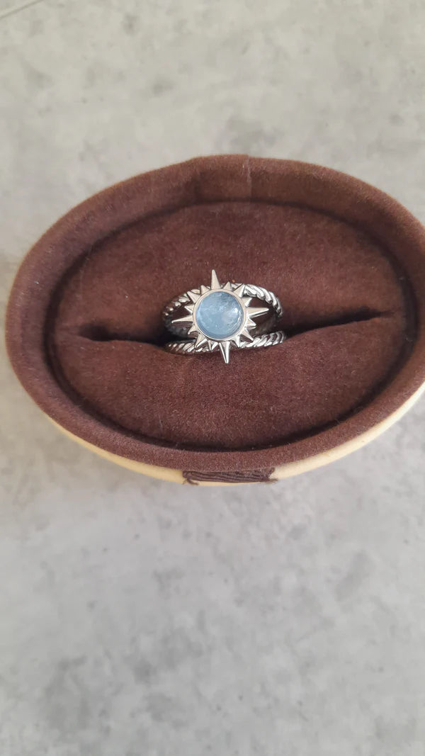 Bague soleil - pierres naturelles