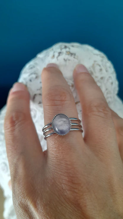Bague ovale - pierres naturelles