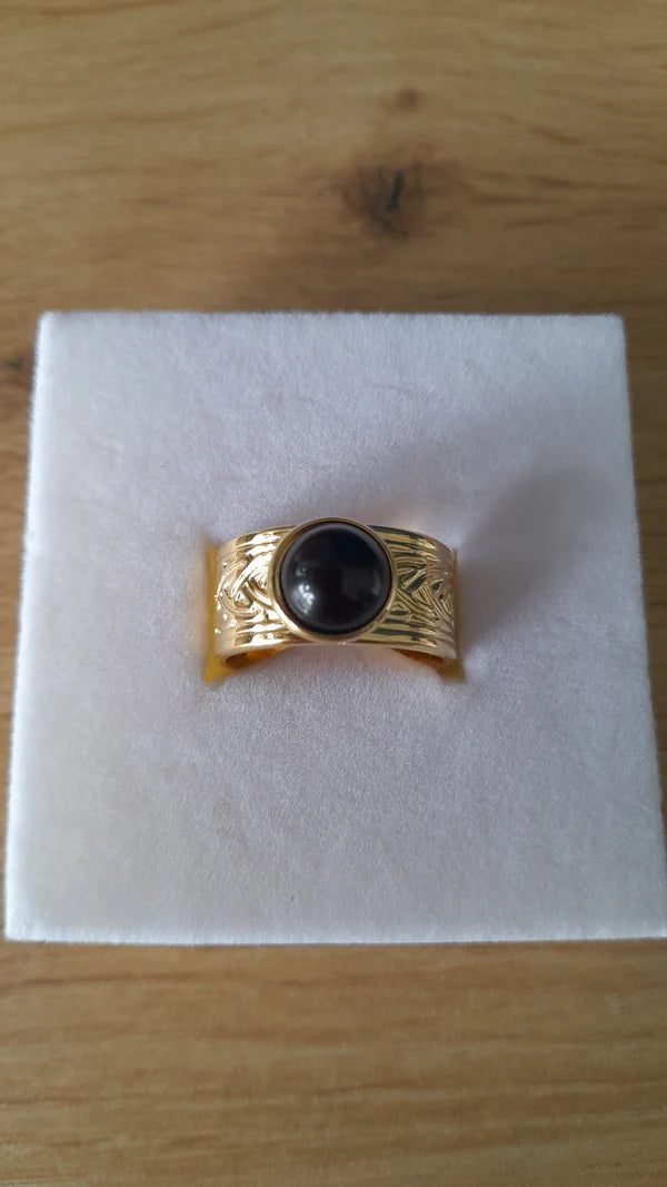 Bague manchette - pierres naturelles