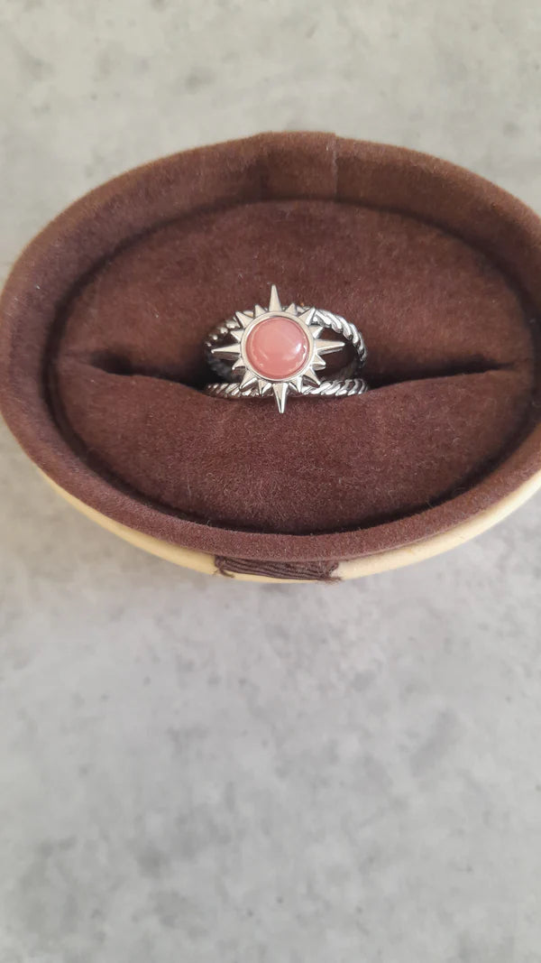 Bague soleil - pierres naturelles