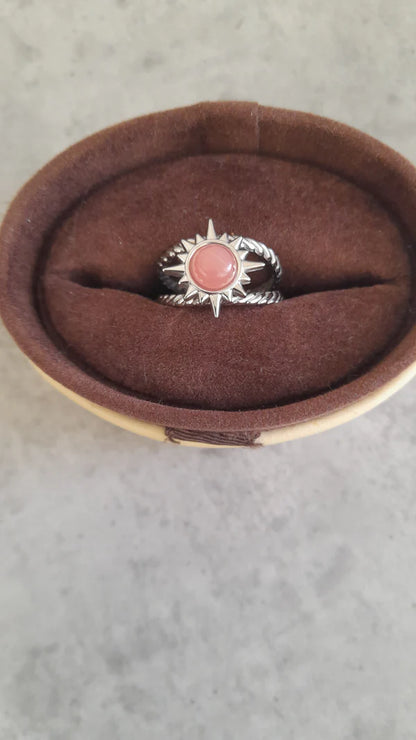 Bague soleil - pierres naturelles