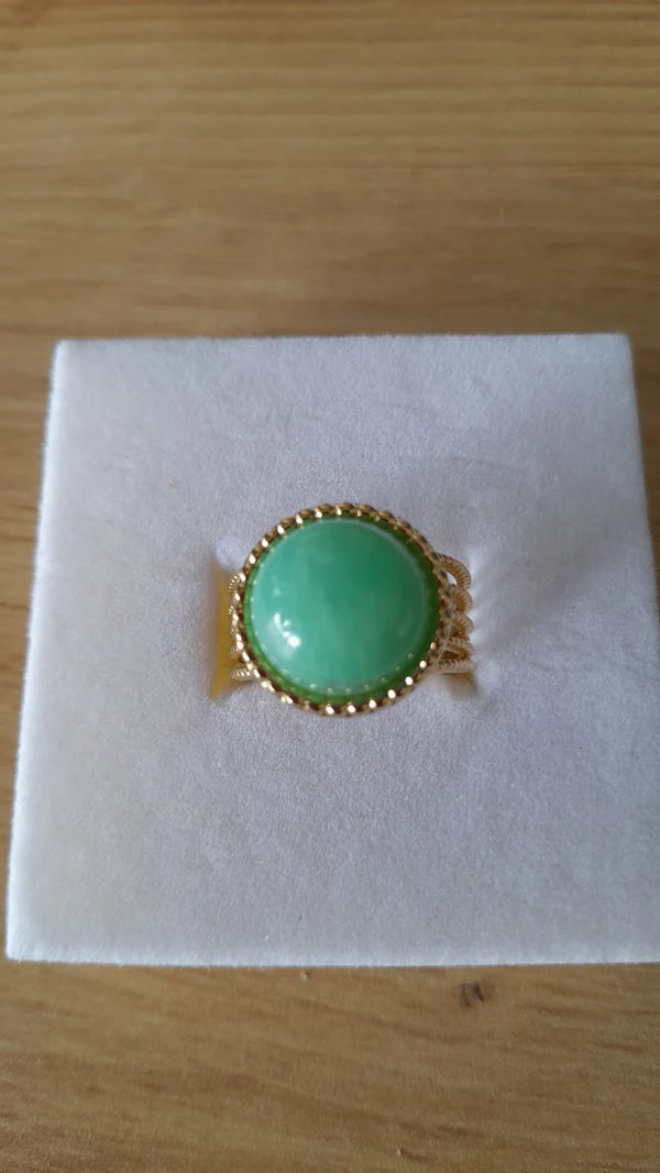 Bague ronde- pierres naturelles