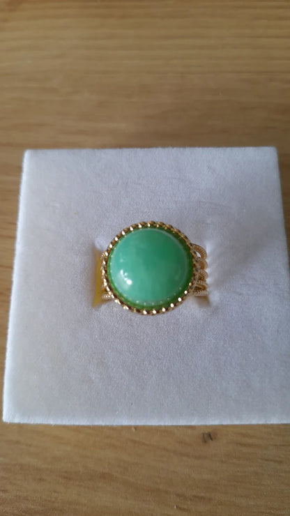 Bague ronde- pierres naturelles