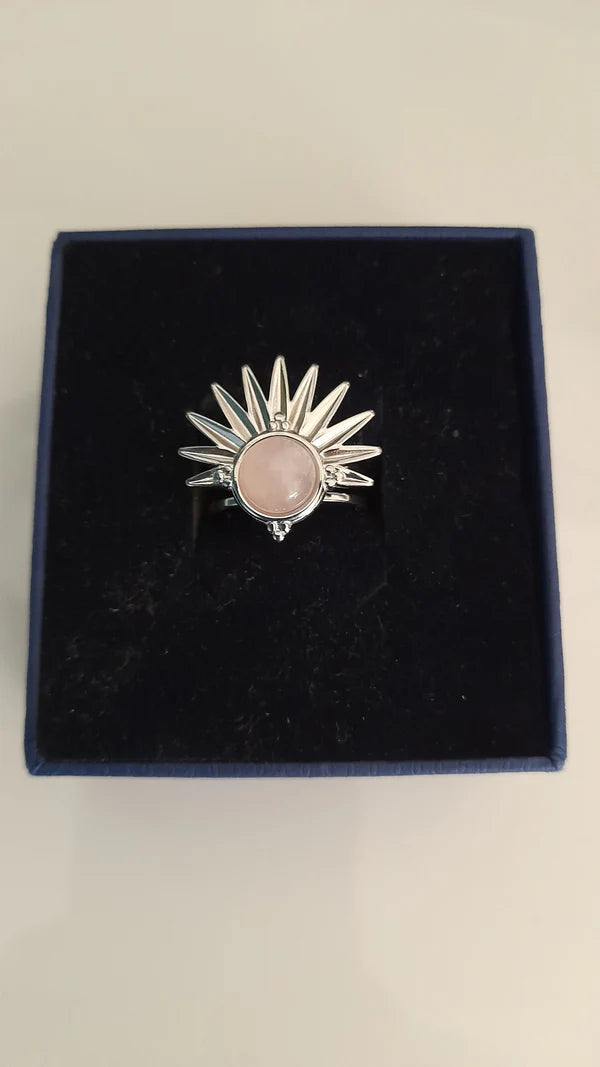 Bague demi soleil - pierres naturelles