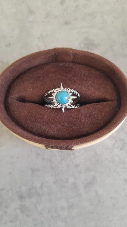 Bague soleil - pierres naturelles